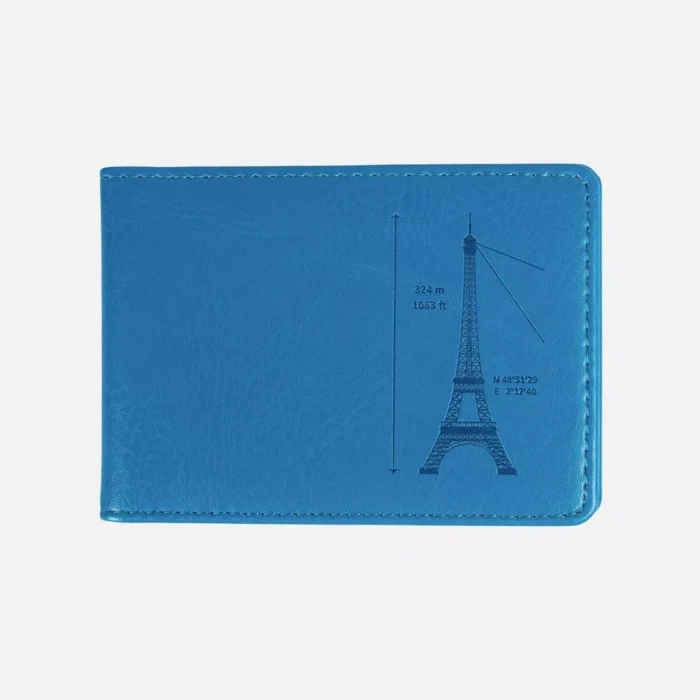 Elegance Blue Eiffel Tower Card Holder - Image 1
