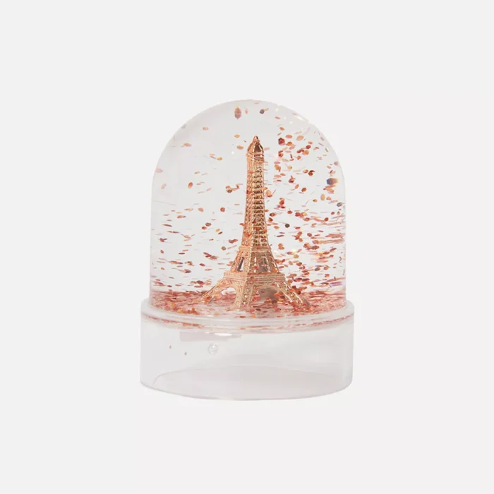 Mini Copper Eiffel Tower Snow Globe - Image 2