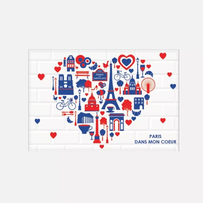 Metal magnet Paris in my Heart - Image 1