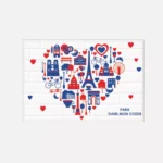 Metal magnet Paris in my Heart