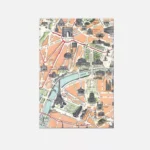 Paris-Monumental metal magnet